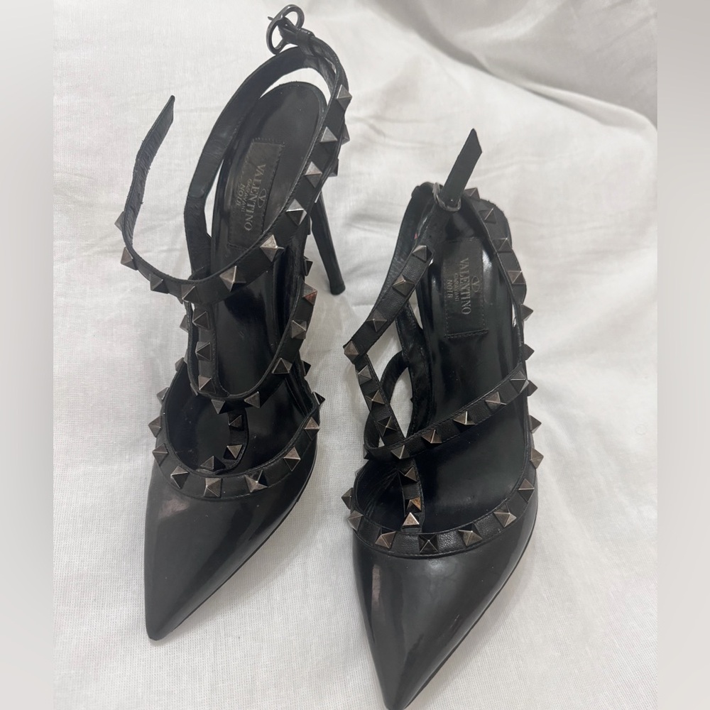 Valentino Black Studded Heels